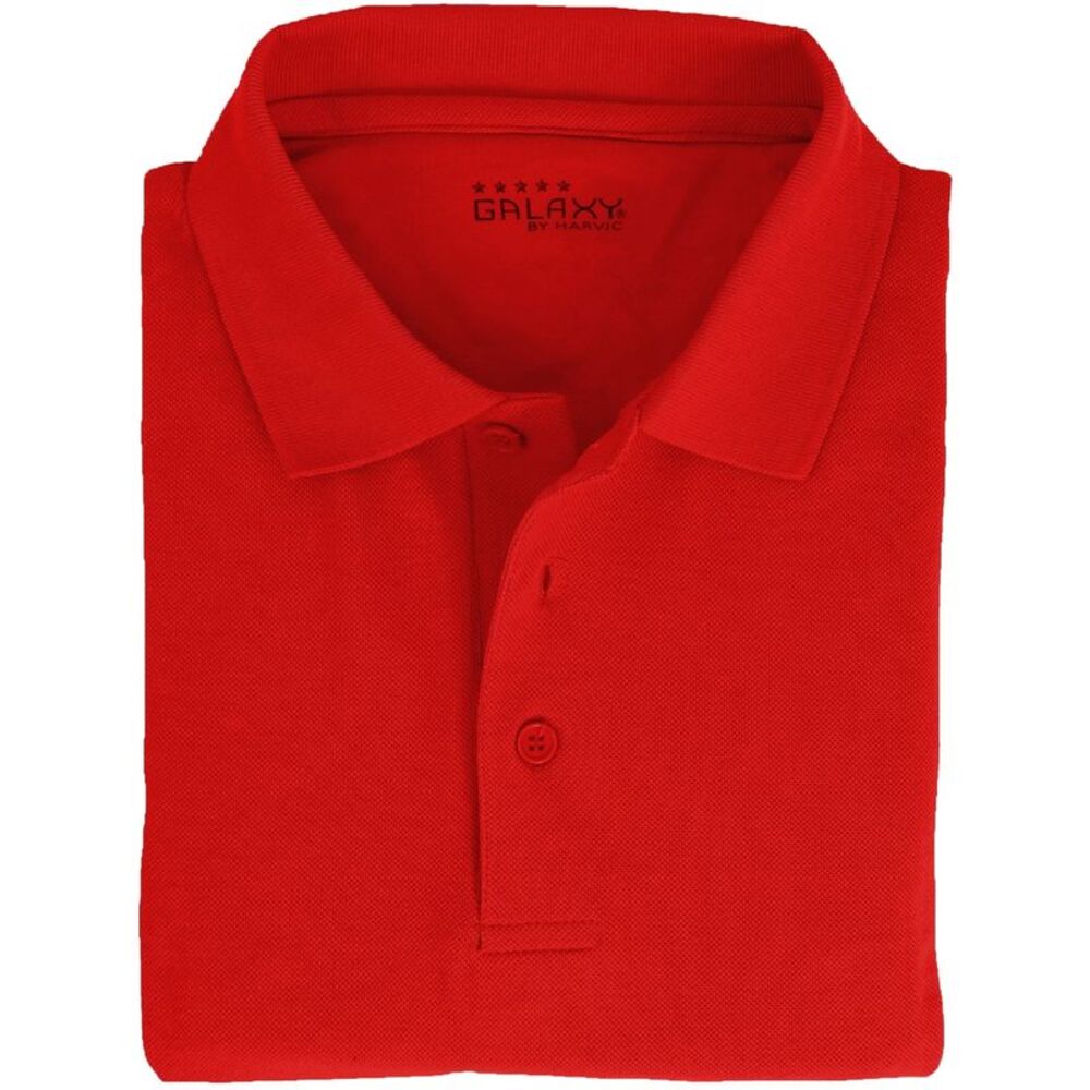 Harvic Mens Solid Knit Polo Shirt, NWT
